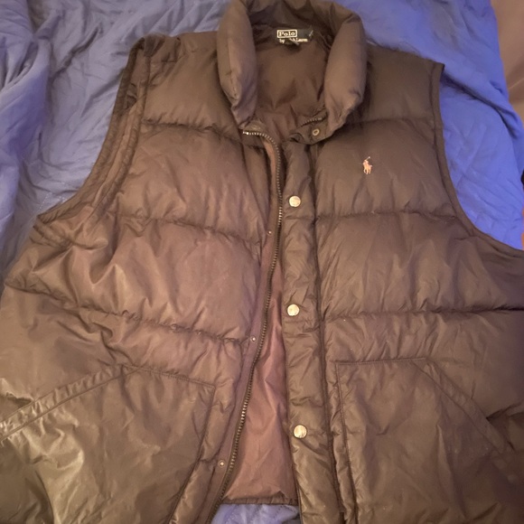 Polo Ralph Lauren Other - Big and tall Ralph Lauren polo puffer vest size 3LT Black w/ Brown Polo emblem